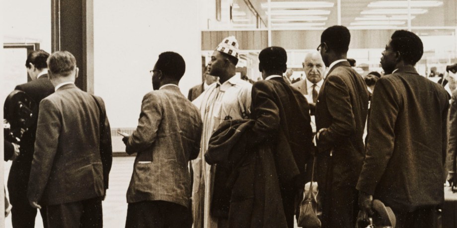 Nigerian immigrants, London Airport, 1 July 1962.