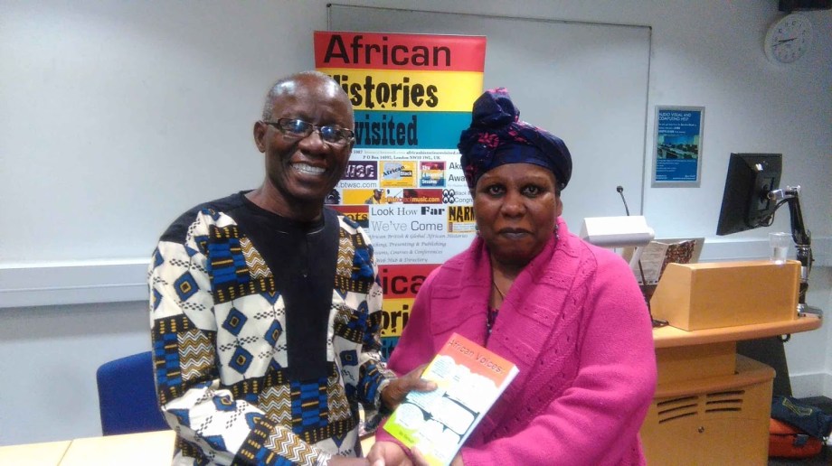 Addai Sebo recives African Voices from Ama Gueye